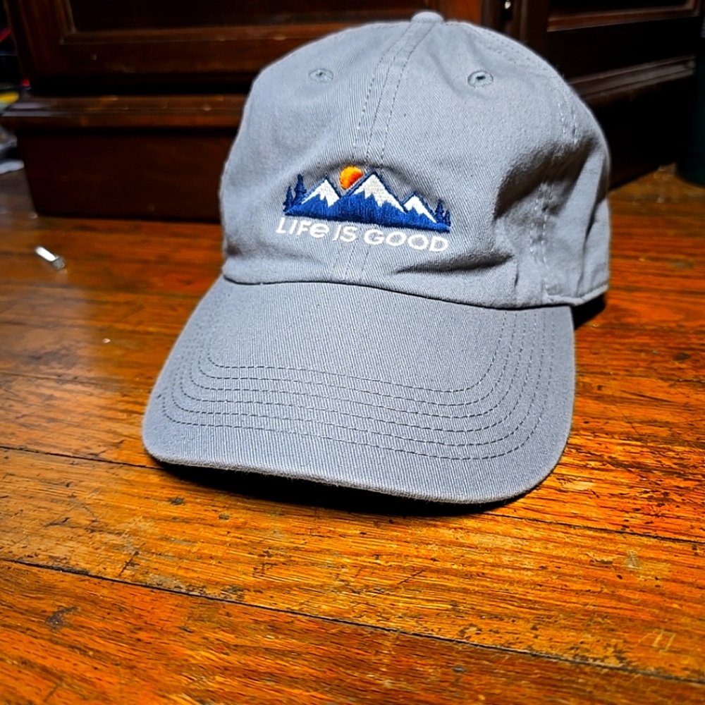 Life's Good Dad Hat Mountains Camping